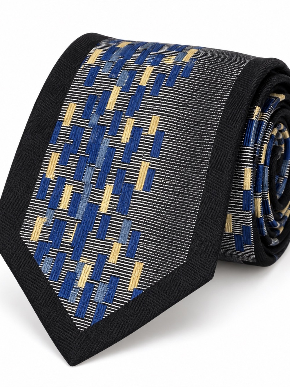 Pierre Balmain Couture 100% Silk Geometric Tie